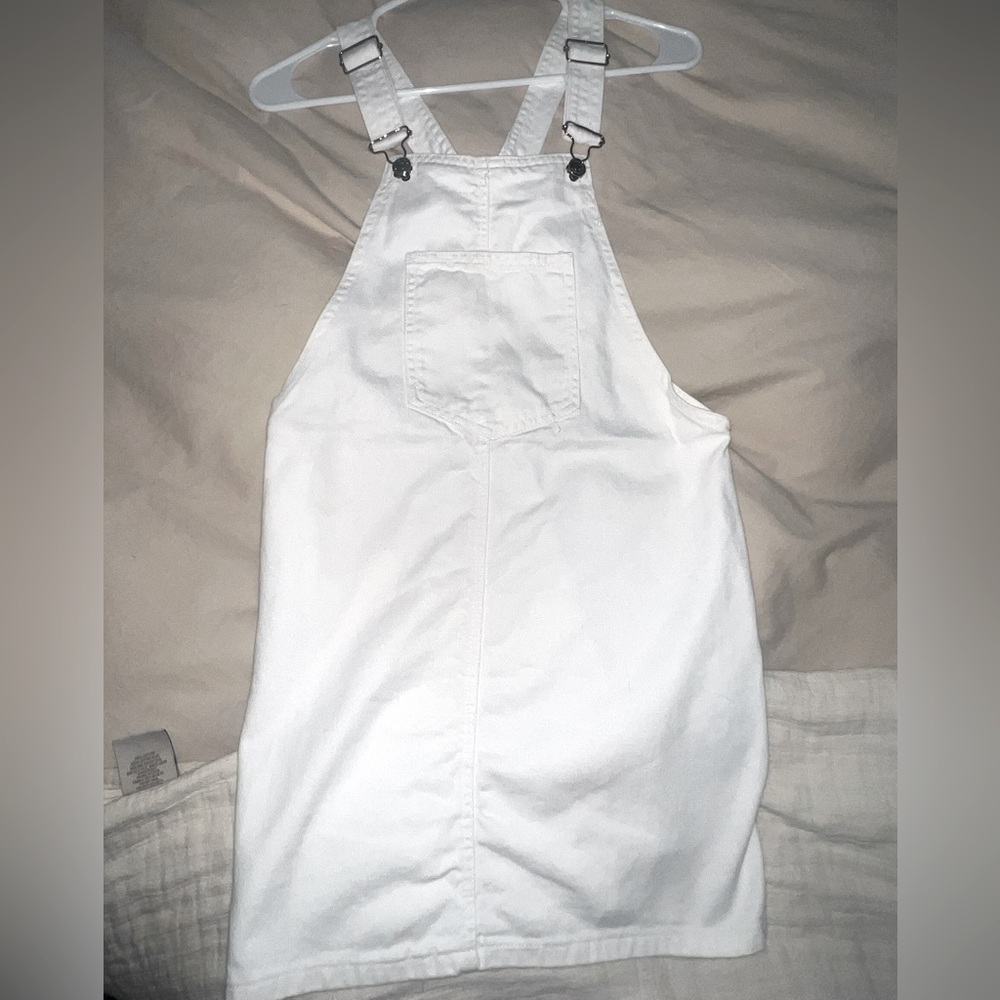 White Denim Overall Dress